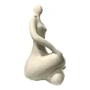 DAMA ABSTRACTO DE PORCELANA BLANCA 9X8X15CM 