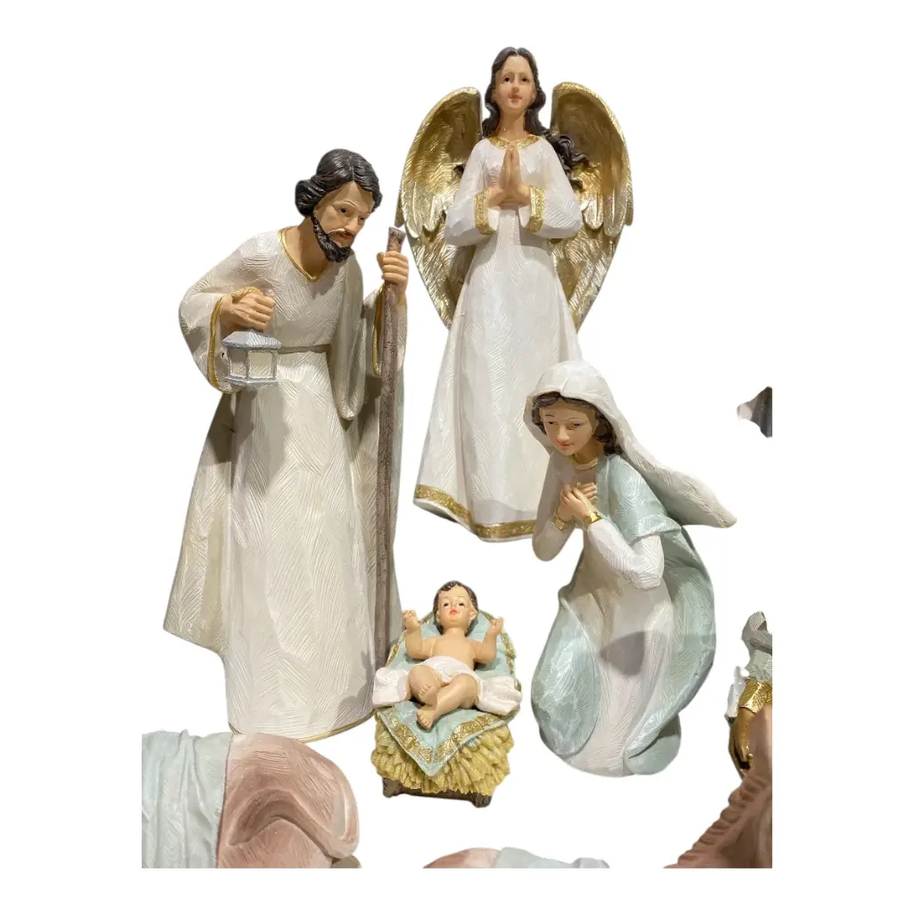 NACIMIENTO BEIGE RESINA TGGS-111876 11X11X31CM