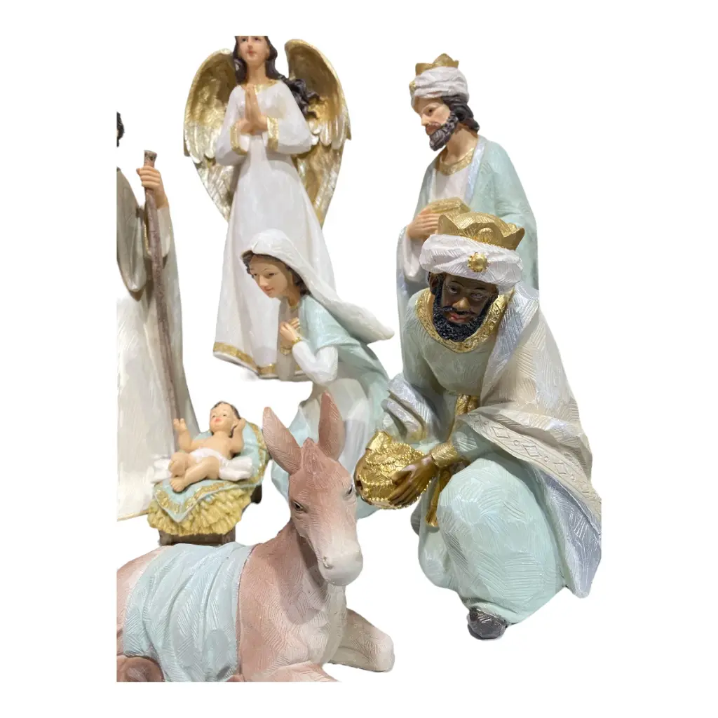 NACIMIENTO BEIGE RESINA TGGS-111876 11X11X31CM