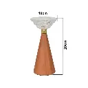 CANDELABRO VIDRIO B/MADERA REF:ES27829 21X9.5CM