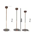 CANDELABRO METALICO SETX3 PZ. REF:ES27835 21CM, 25.5CM, 31CM
