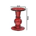 CANDELABRO DE VIDRIO ROJO REF:ES27937 9X12CM 