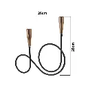 CANDELABRO METALICO NEGRO/DORADO REF:ES27820 27X28CM