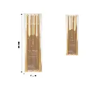 VELA DECORATIVA DORADA X4PZ REF:ES27710 30CM