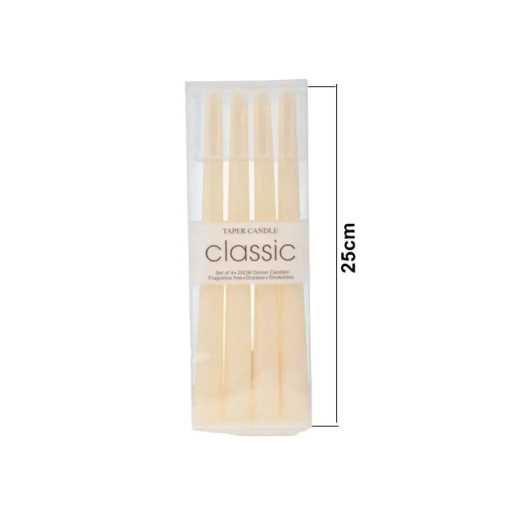 VELA DECORATIVA DORADA X4PZ REF:ES27710 30CM