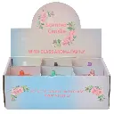 VELA DECORATIVA 6 COLORES REF:ES27701 7.5X8.5CM  