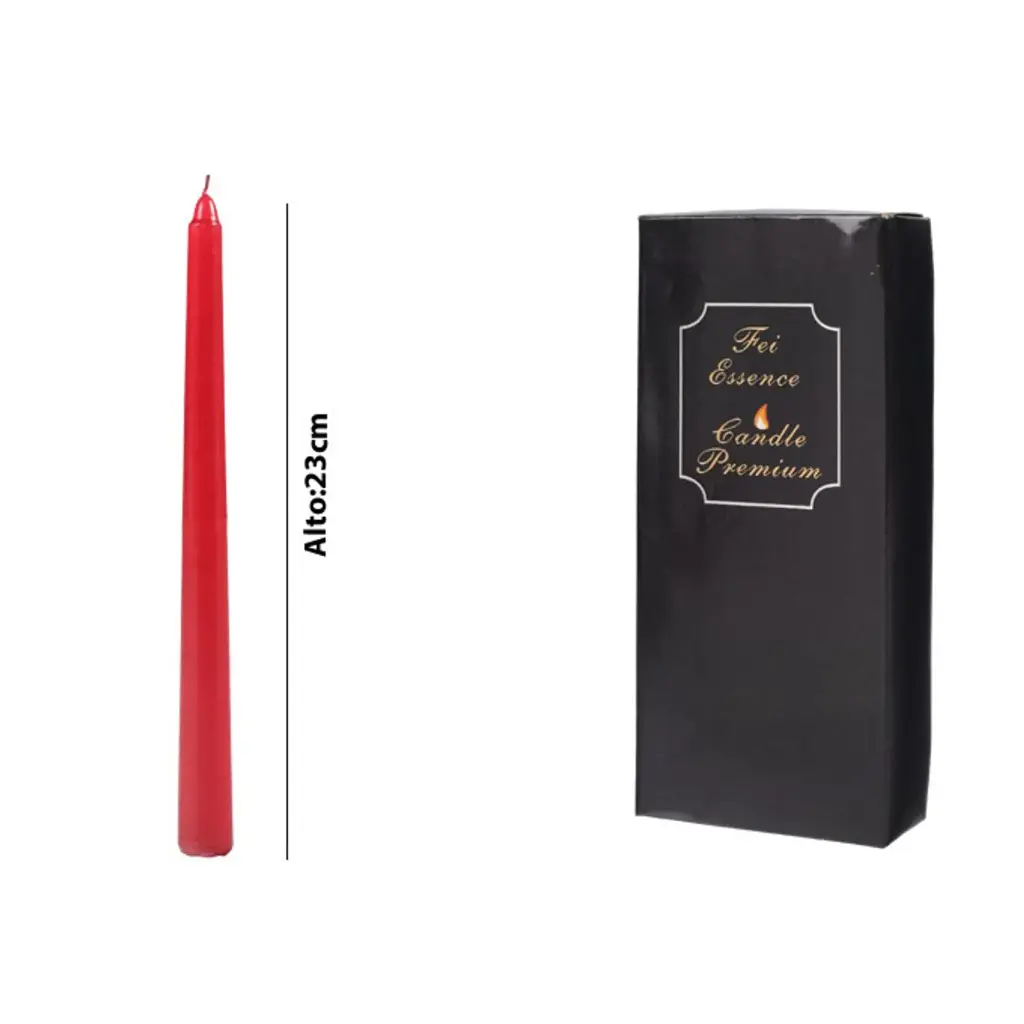 VELA PERLA ROJA C/U ES23085 23CM