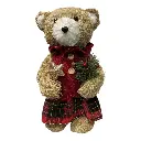 OSO NAVIDEÑO DOS MODELOS DE YUTE Y TELA 16X18X33CM