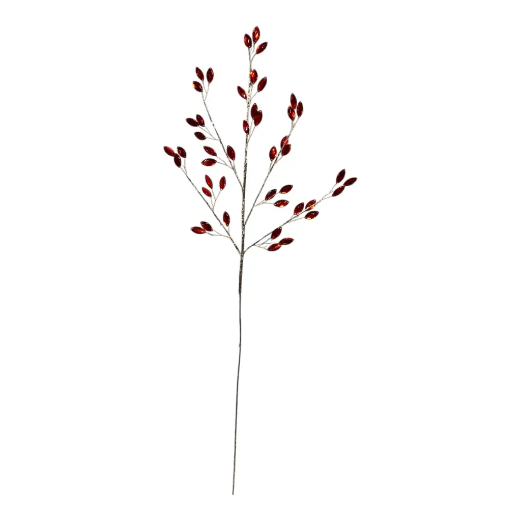 RAMA CRISTALES ACRILICOS ROJO 75CM