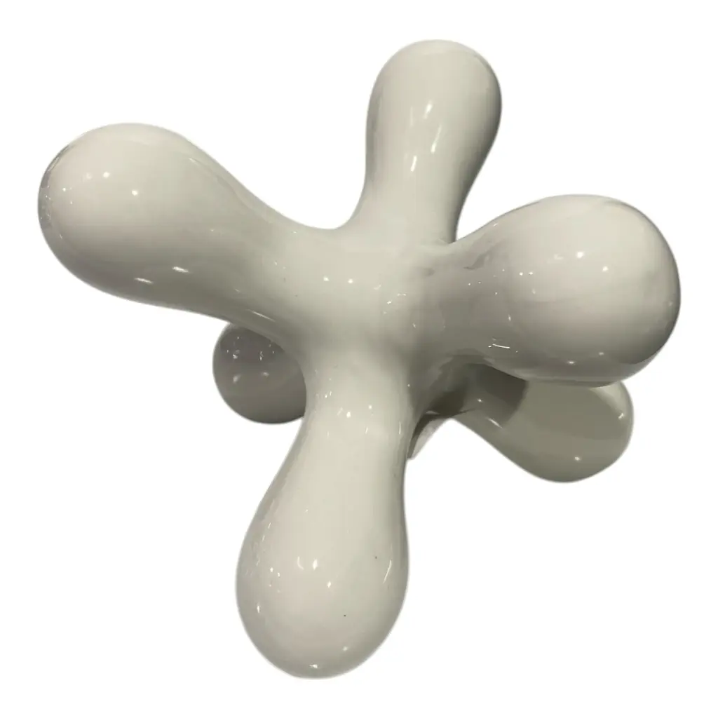 ESCULTURA JAX O HEXAGONAL A FLO DE PORCELANA 15X15X15CM