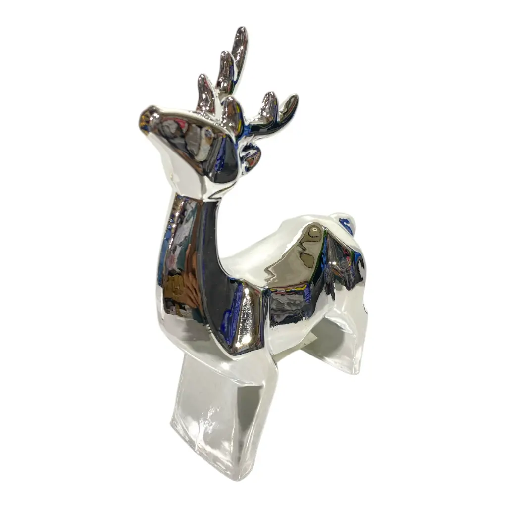 RENO PLATEADO PORCELANA 15X5X19CM 