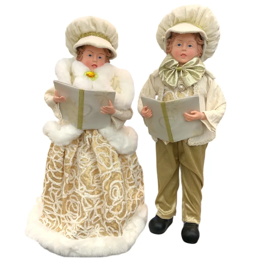 FAMILIA CANTORES BEIGE/DORADO SET4 PZS. 74 CM