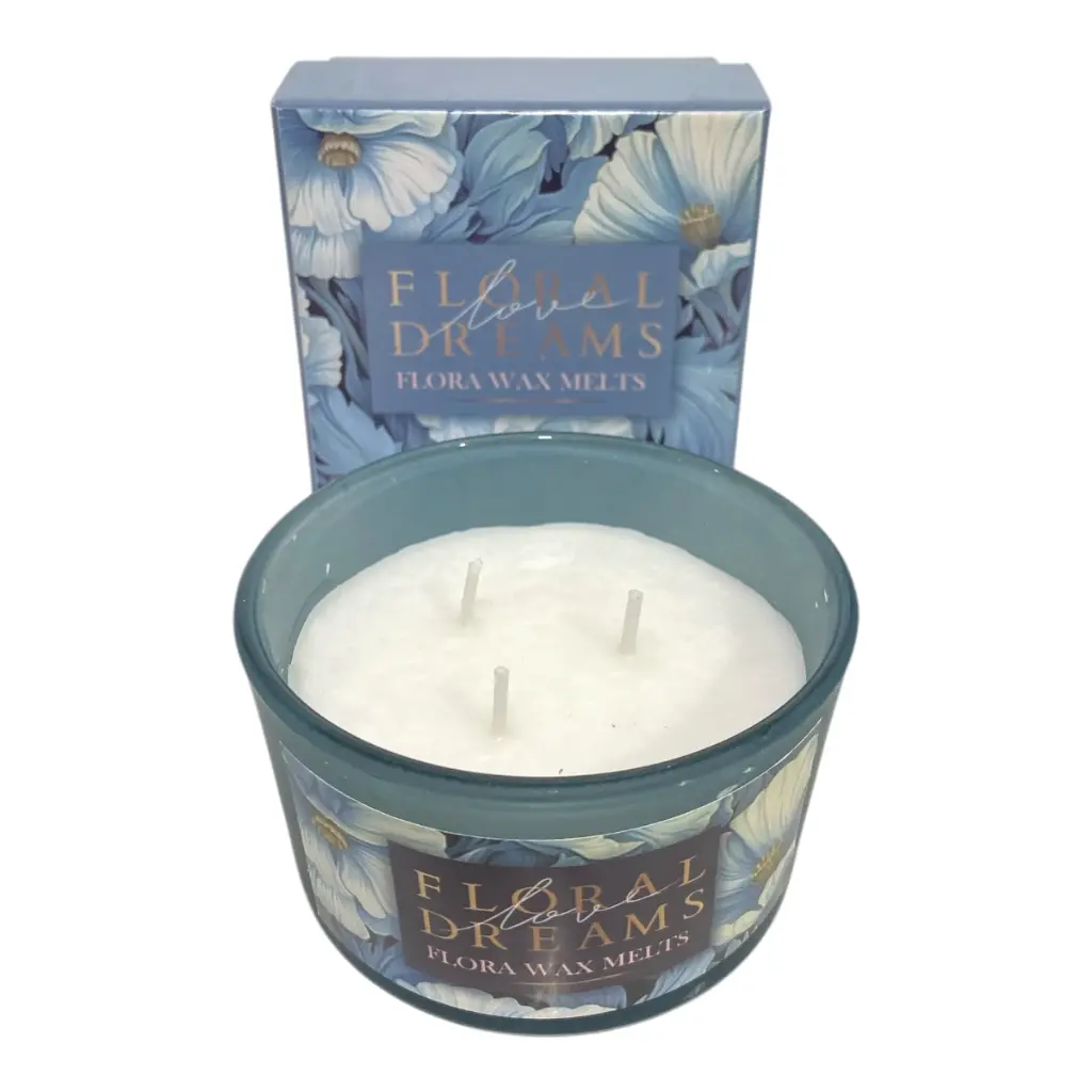 VELA PERFUMADA SURT 4 CON CANDELABRO DE VIDRIO 10X6CM C/U