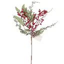 RAMA NAVIDEÑA FRUTOS ROJOS/PIÑA REF: 52-851443 25X46CM