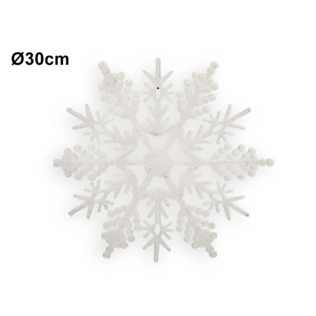 COLGANTE NAVIDEÑO COPO DE NIEVE REF:D11-21CT016 Ø30CM 