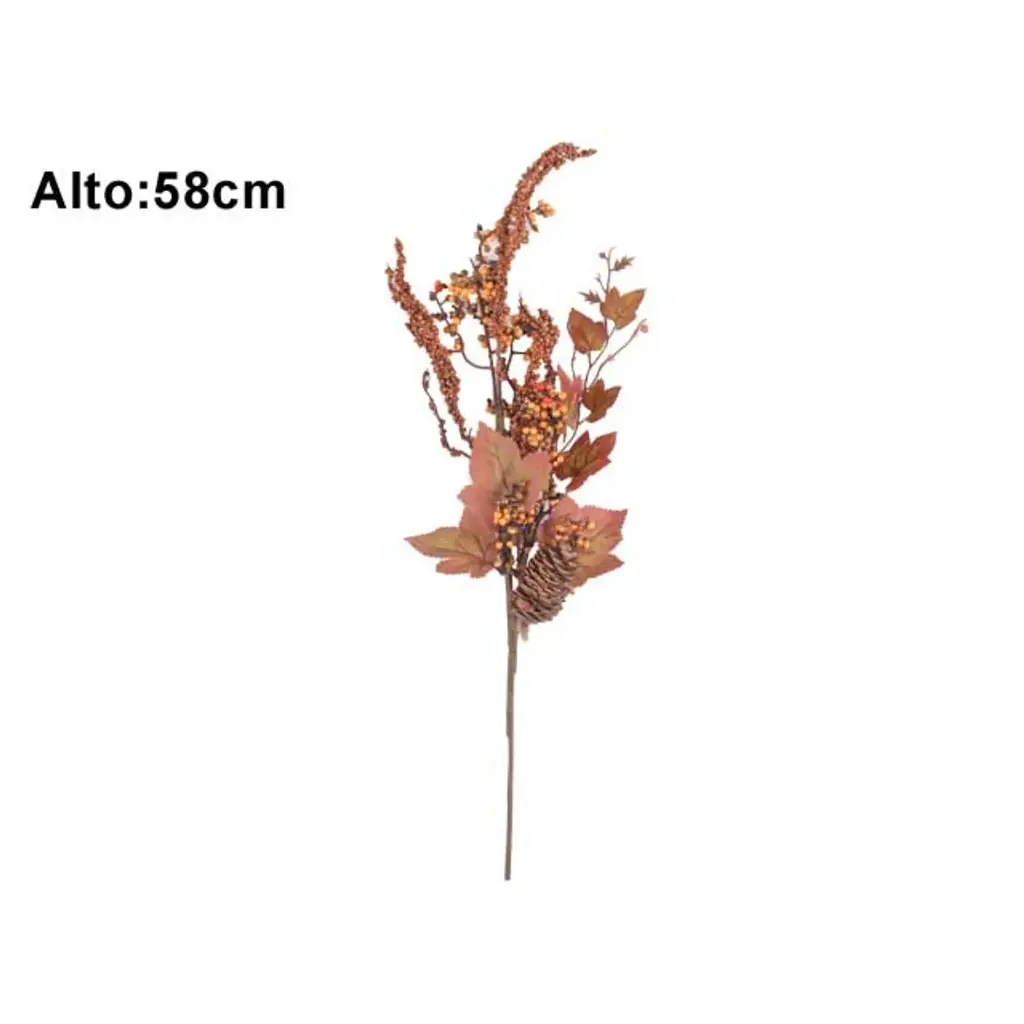 RAMA OTOÑAL BOLITAS/PIÑA  REF:52-852694 OR 58CM