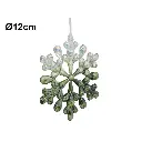 COLGANTE NAVIDEÑO COPO NIEVE ACRILICO VERDE REF:ES26873 12CM