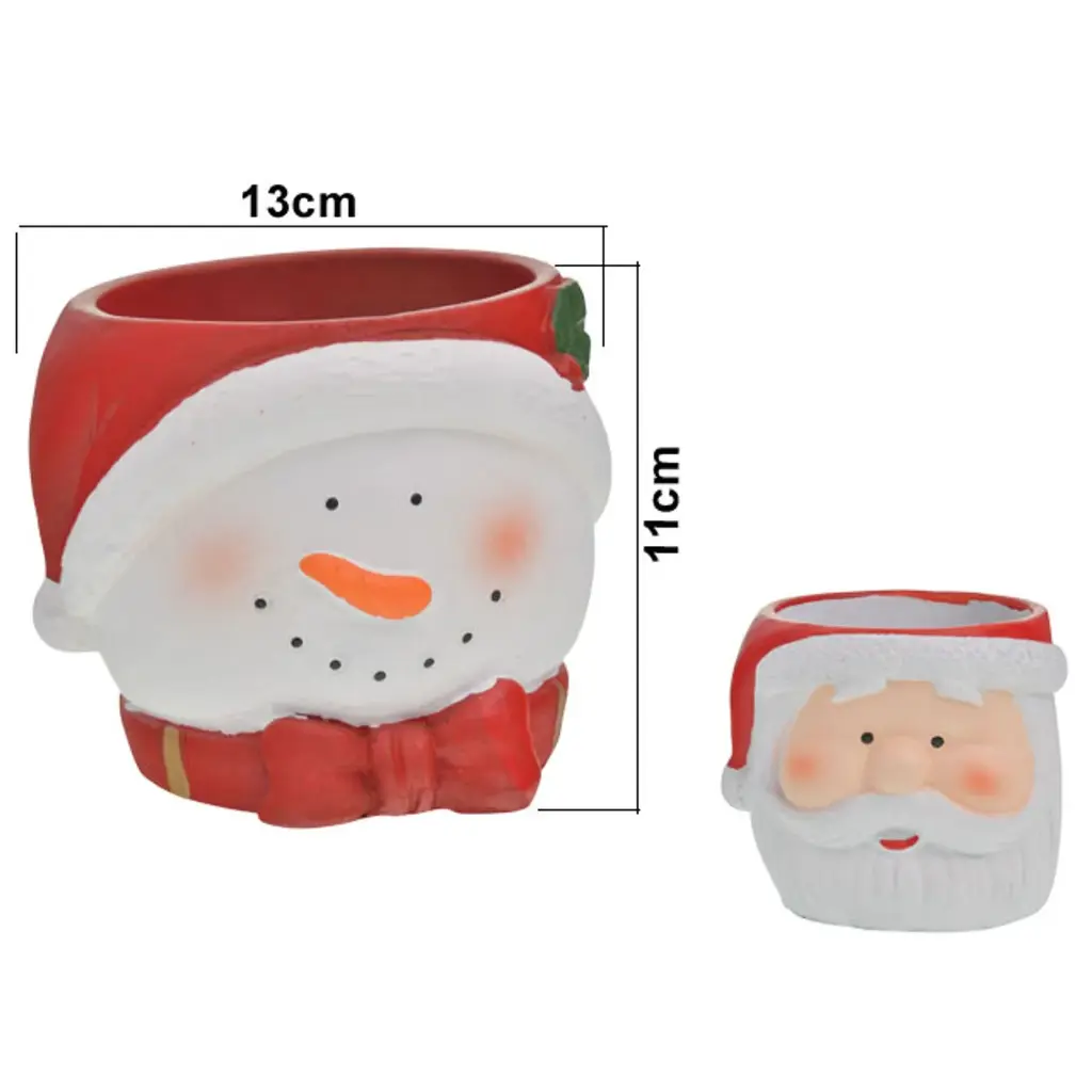 MACETA NAVIDEÑA CEMENTO REF:TG162251BC 12X12X11CM