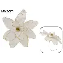 FLOR NAVIDEÑA BEIGE FILO DORADO Ø52CM