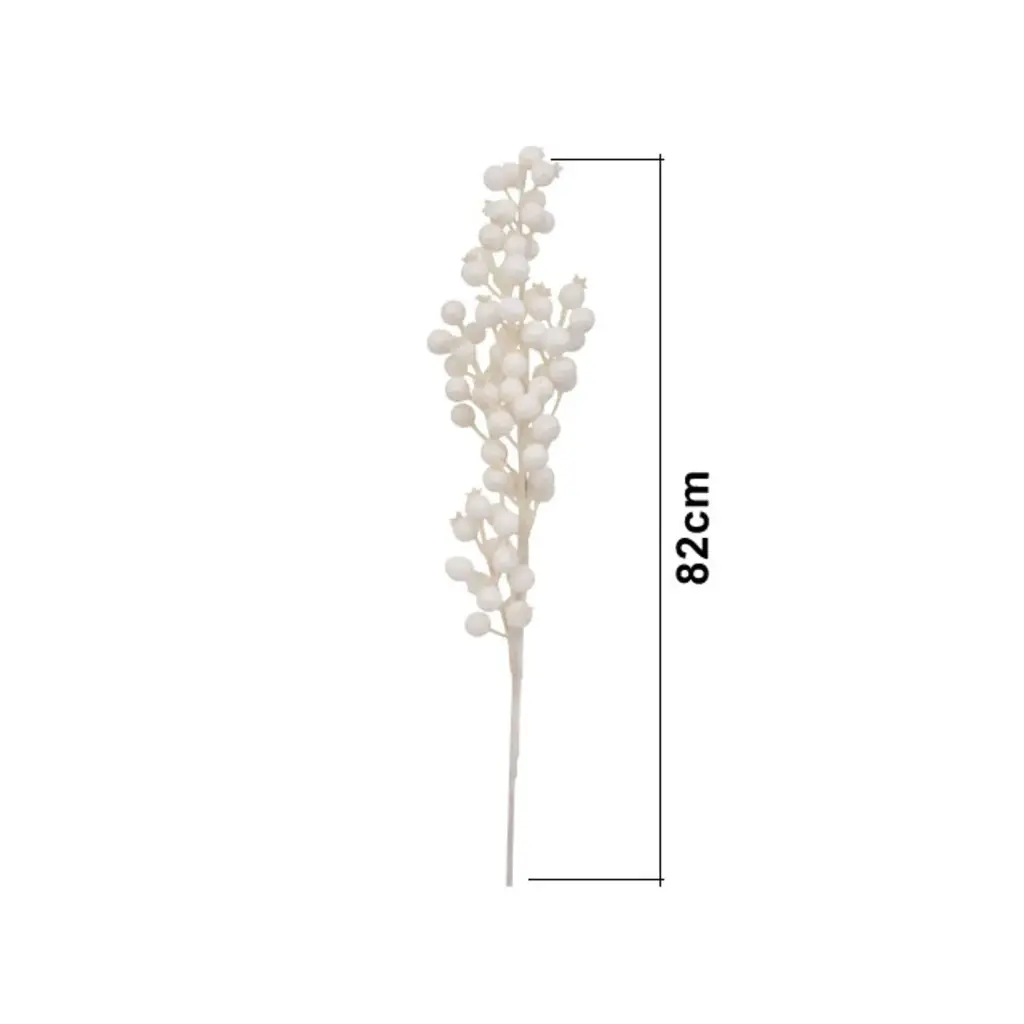 RAMA NAVIDEÑA BOLITAS BLANCAS REF:ES26518 82CM