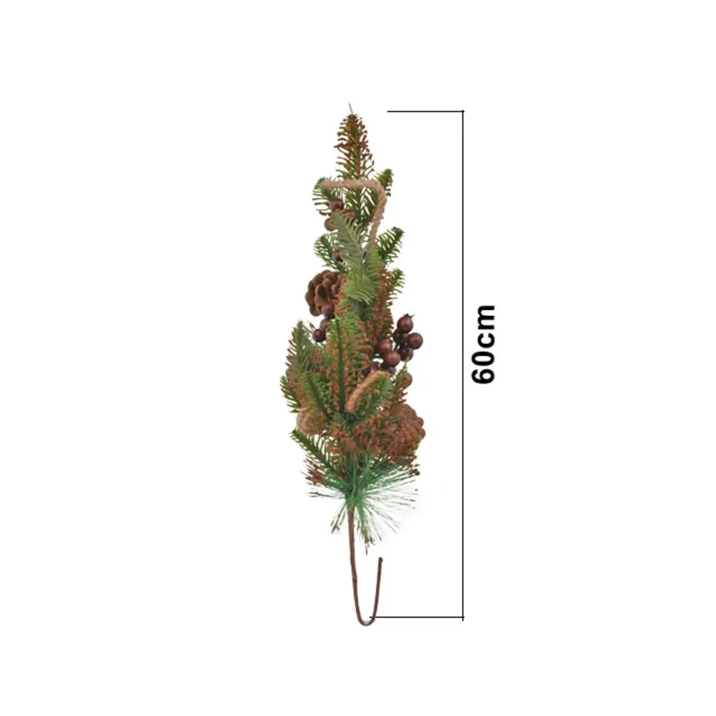 RAMA NAVIDEÑA PIÑAS FRUTOS CAFE CHOCOLATA 60CM