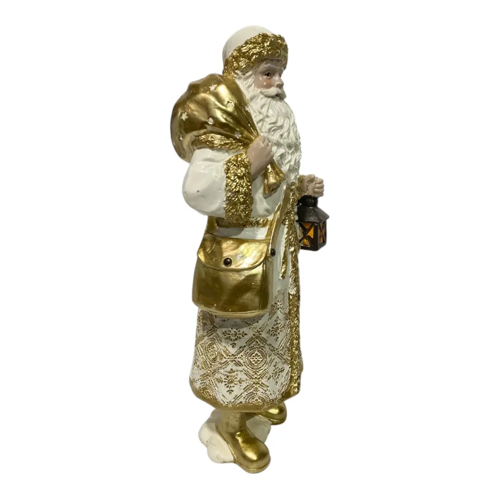 NOEL DORADO/BLANCO POLIRESINA 10X8X29CM