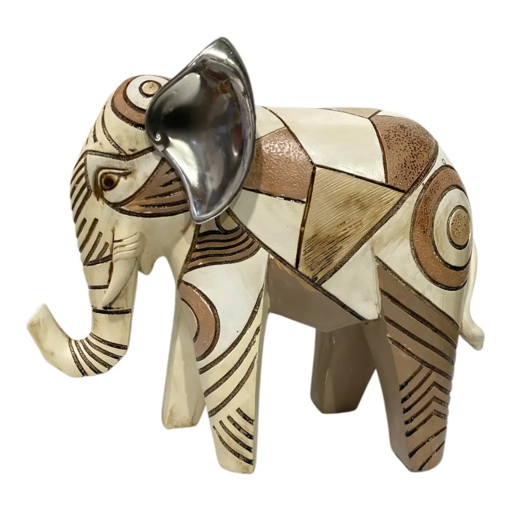 ELEFANTE POLIRESINA MOCCA 26X13X22CM