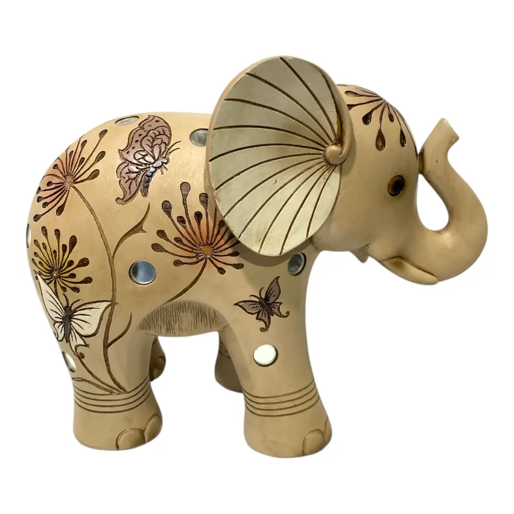 ELEFANTE POLIRESINA MOCCA 26X13X22CM