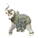 ELEFANTE CELESTE/BLANCO 30X12X34CM