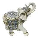 ELEFANTE CELESTE/BLANCO 30X12X34CM