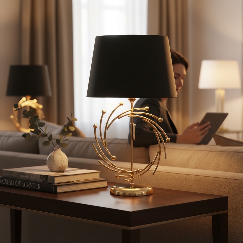 LAMPARA DE MESA 33X33X55CM