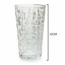 SET DE 6 VASOS DE CRISTAL DISEÑO TEJIDO