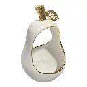 PERA DE PORCELANA BLANCA/DORADO 16X17X26CM