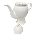 TETERA DE PORCELANA BLANCA 1.2LT 26X12X24CM