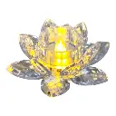 VELA CANDELABRO LED ACRILICA FORMA DE FLOR DE LOTO 11X4.5CM