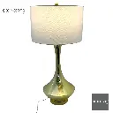 LAMPARA DE MESA METALICA DORADA 40X40X78CM