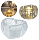 VELA CANDELABRO LED ACRILICA FORMA DE CORAZON 6X5.5X3.5CM