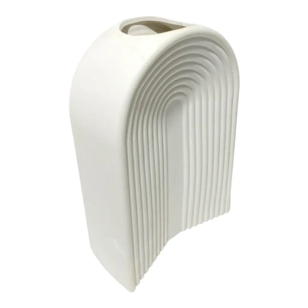 FLORERO DE CERAMICA BLANCO 16.5X8X25.5CM