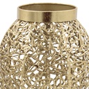 JARRON METALICO DORADO 24X24X44CM