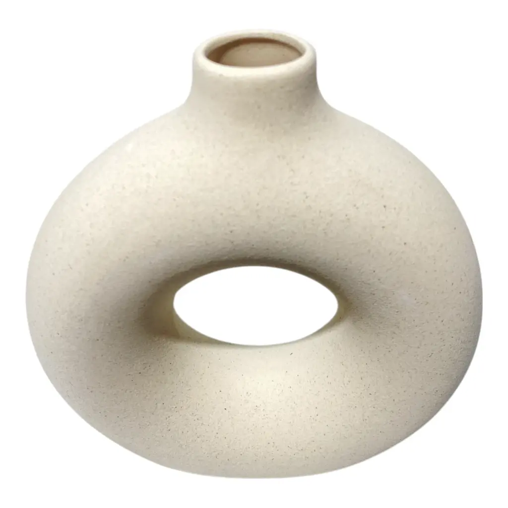 FLORERO CERAMICA BLANCO 18X7X19.5CM