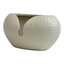 FLORERO DE PORCELANA BEIGE 15X25X14CM CONCEPT