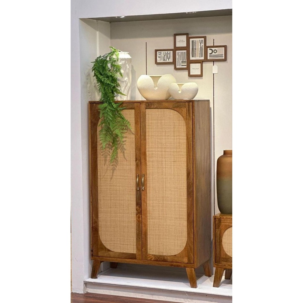 FLORERO DE PORCELANA BEIGE 15X25X14CM CONCEPT