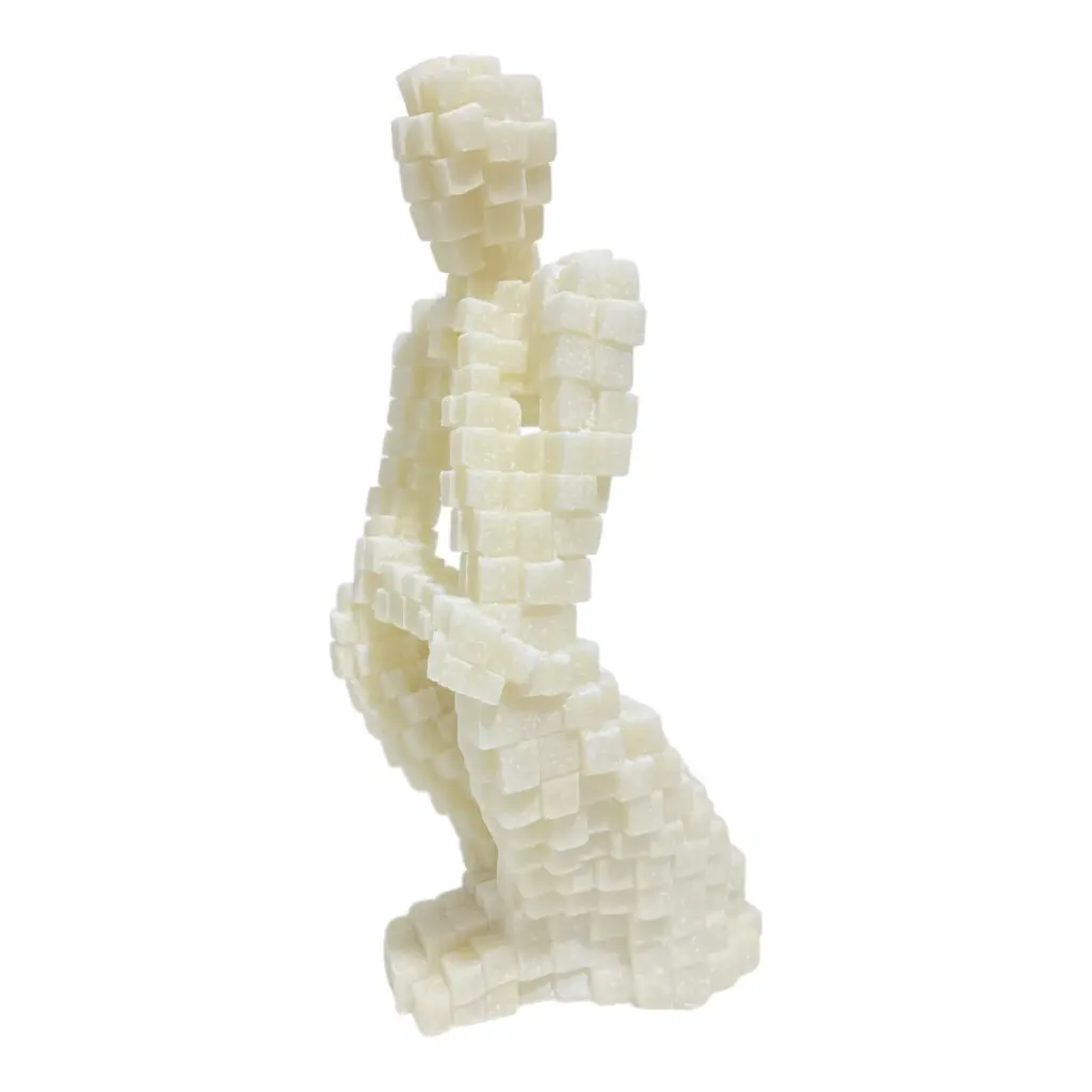 FIGURA DECOR POLIRESINA BLANCA 21X13X17CM