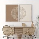 CUADRO DIPTICO BOHEMIA SOL Y LUNA 100X65CM