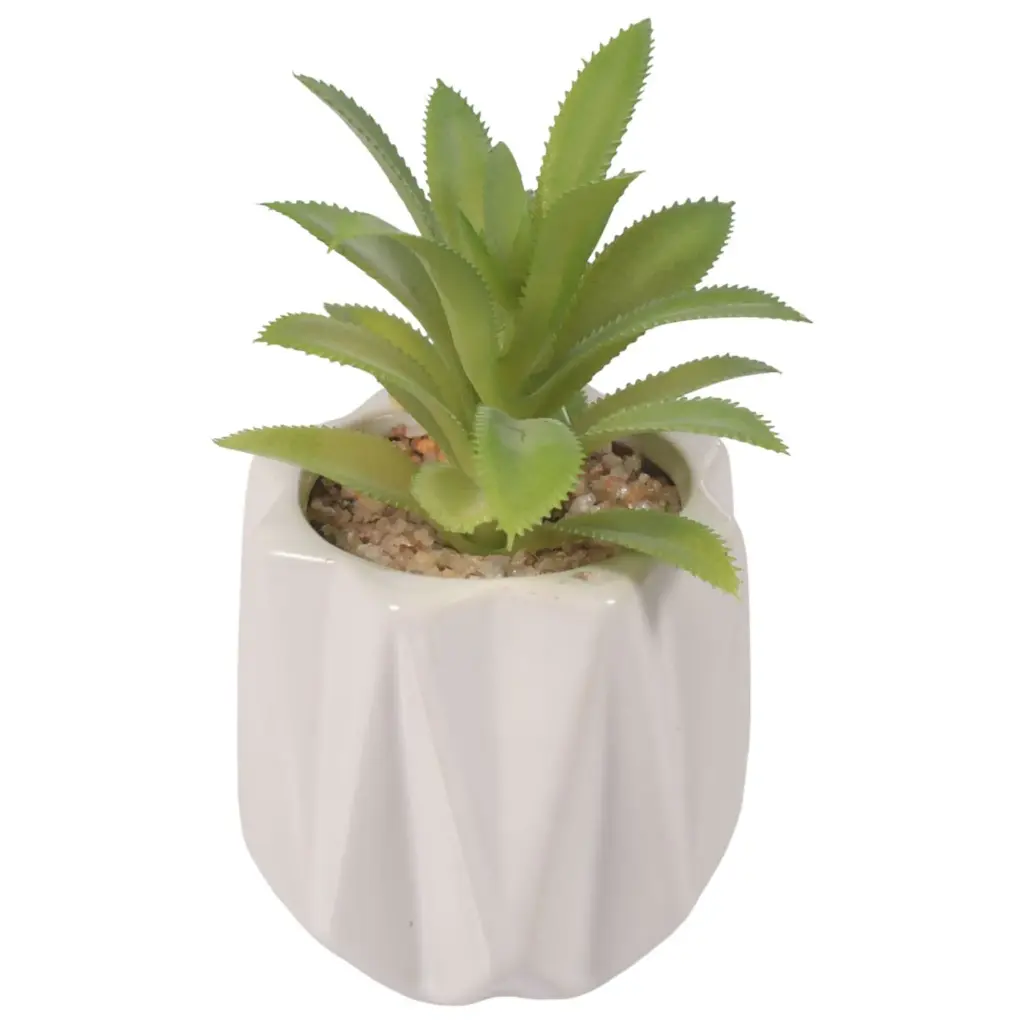 SUCULENTA ARTF. EN MACETA CERAMICA REF:ES22771 8X13CM 