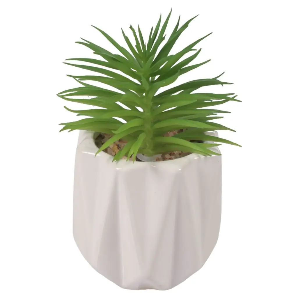 SUCULENTA ARTF. EN MACETA CERAMICA REF:ES22771 8X13CM 