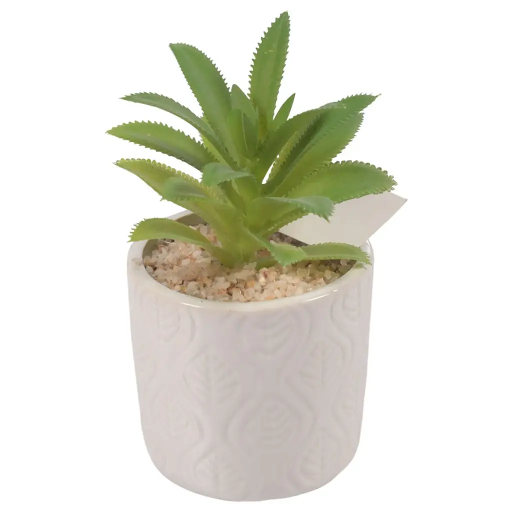 SUCULENTA ARTF. EN MACETA CERAMICA REF:ES22770 8X13CM 