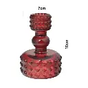 CANDELABRO DE VIDRIO ROJO REF:HM1187 7X10CM