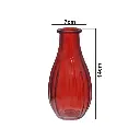 FLORERO DE VIDRIO ROJO MODA REF:MASCUBE-22 15X25CM