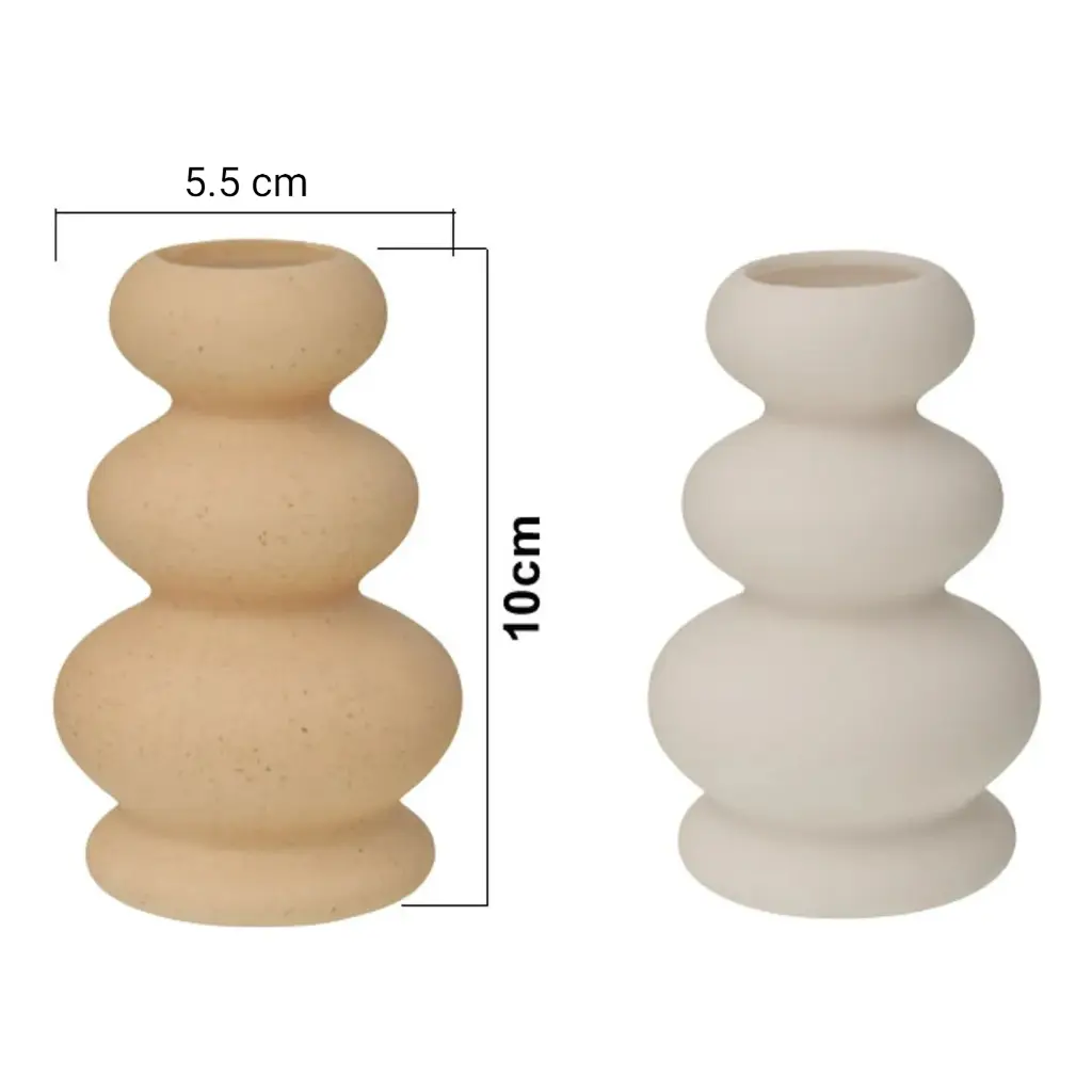 CANDELABRO DE CERAMICA BEIGE SURT. FM0729/FYZT10 5.5X10CM